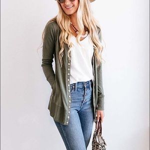 So Perla Snap Front Cardigan Size XL